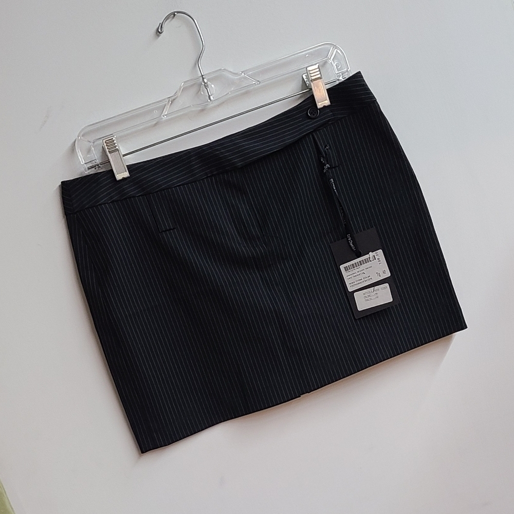 NWT Café Cheri(è) Pinstripe Mini Skirt